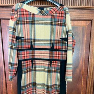 Sonia Rykiel tartan fringe dress